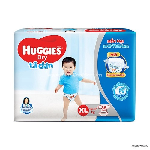Tã Dán Huggies Size XL 38 Miếng Cho Bé XL38 Miếng